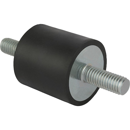 Kipp Rubber Buffer Type A Thread M06X18, D=25, H=20, Stainless, Comp:Elast. Natural Rubber Shore 55A,  K0566.025020551